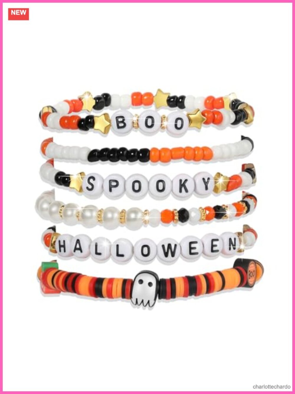 Halloween Stretch Bracelets Set for Women